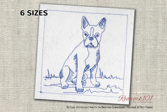 Boston Terrier Dog Bluework