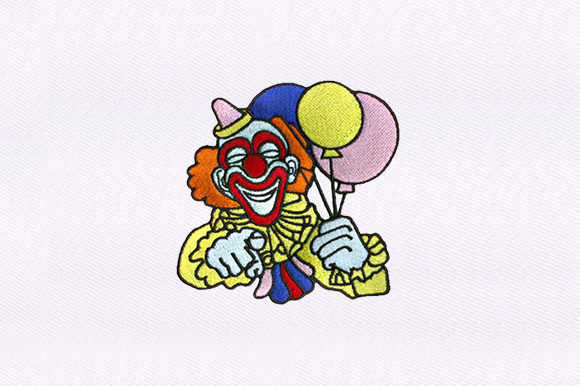Friendly Clown: A Playful Holiday Embroidery Staple