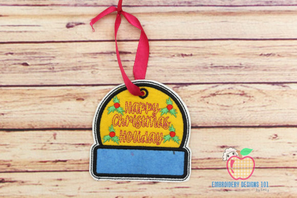 Happy Christmas Holiday ITH Ornament